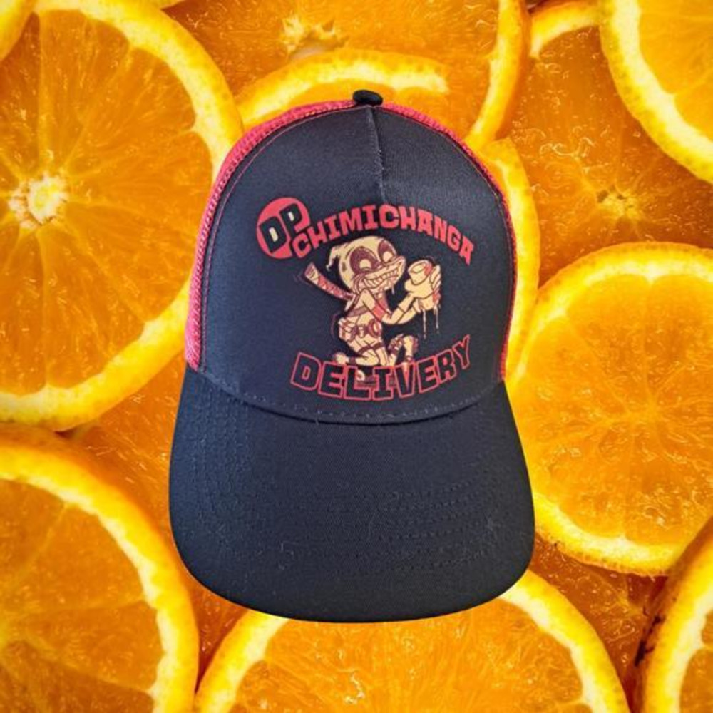 Deadpool Chimichanga Delivery Black and‎ Red Adjustable Hat